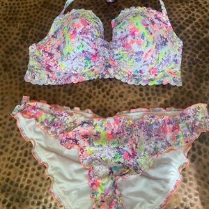 Victoria’s Secret The Ruffle Cheeky swim suit
